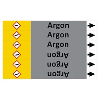 Značení potrubí ISO 20560, argon